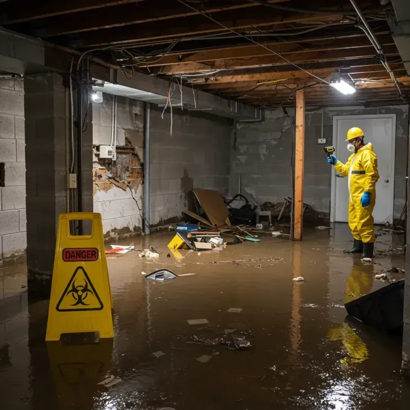 Flooded Basement Electrical Hazard in Bainbridge, NY Property